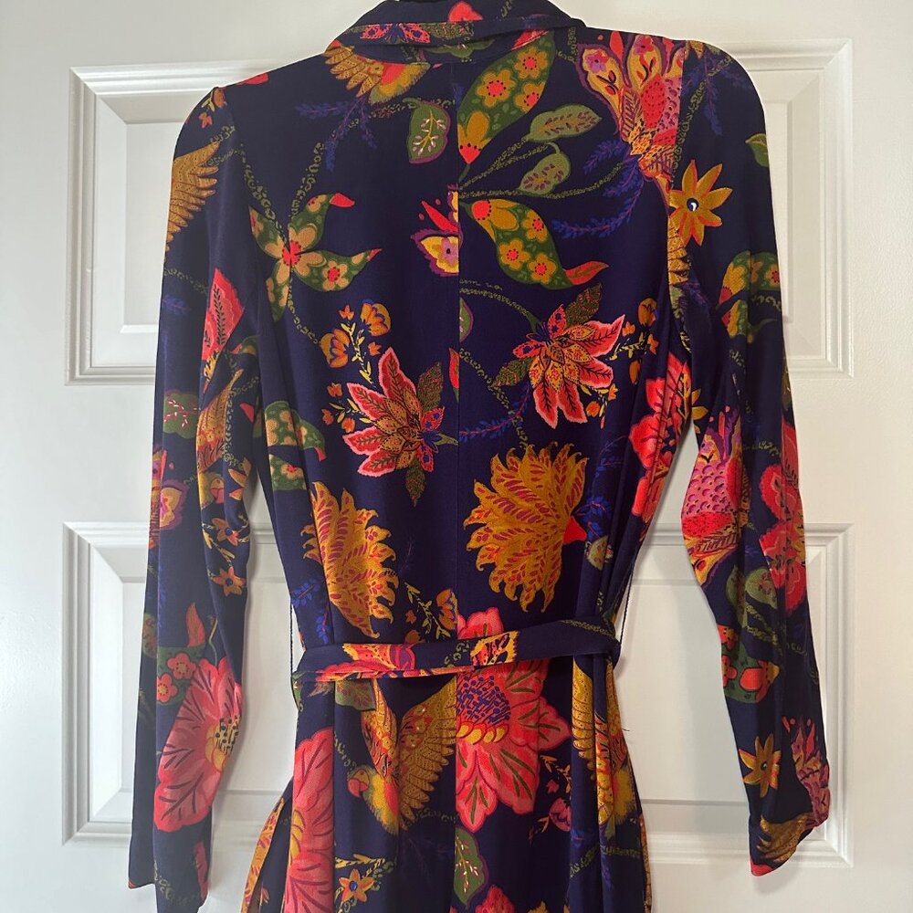 FARM Rio Blue Floral Jumpsuit Size XS